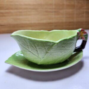 Vintage Carlton Ware Apple Blossom Sauce Boat & Underplate Excellent 1940s